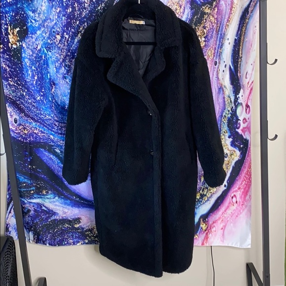 Missy Empire Long Teddy Coat - Picture 3 of 4